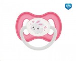Соска-пустышка силиконовая, Canpol babies (Канпол бебиз) 1 шт арт. 23/269 (250989054) Банни энд компани симметричная 6-18 мес розовая (зайчик)