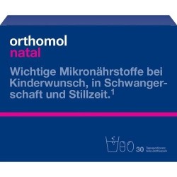 Ортомоль Натал, пор. + капс. 30+30 шт курс 30 дней капсулы + сдвоенные саше-пакеты